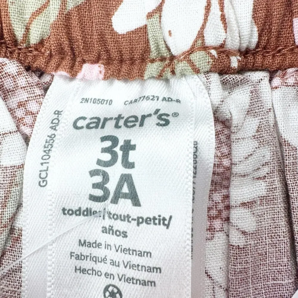 NWT Carter's Sunflower Print Skater Skirt Size 3T